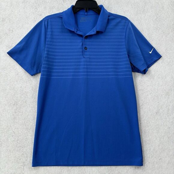 Nike Match UV Tennis Polo Shirt Mens SMALL Blue Golf Performance‎ 446960-429 - Picture 1 of 9